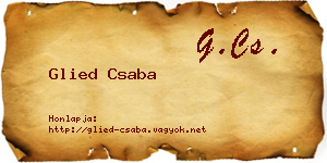 Glied Csaba névjegykártya