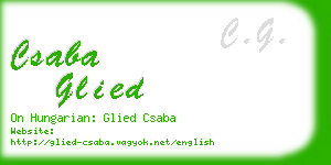 csaba glied business card